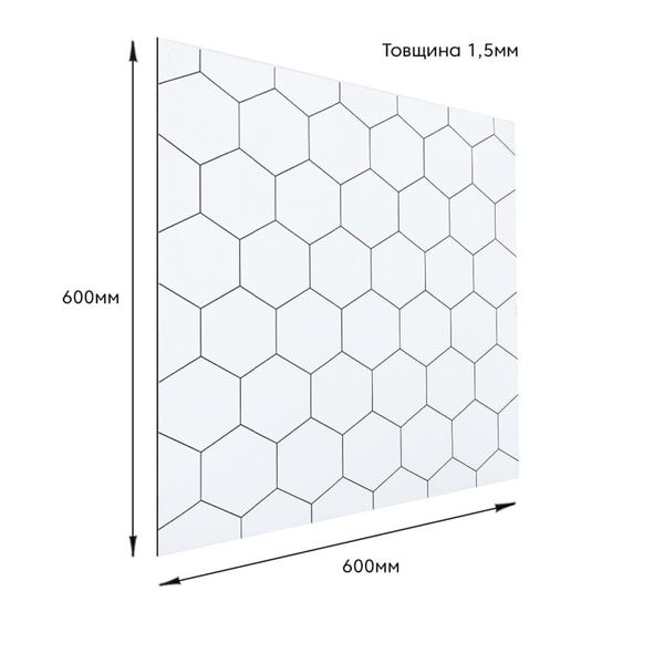 Самоклеюча вінілова плитка 600х600х1,5мм, ціна за 1 шт. (СВП-212) Глянець SW-00000518 991942835 фото