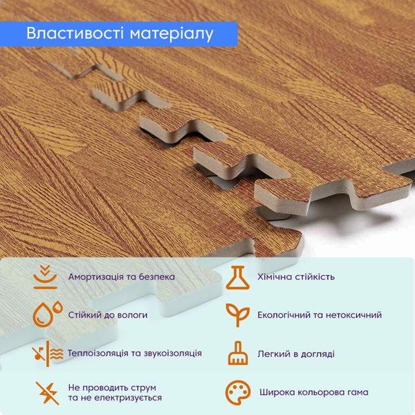 Підлога пазл - модульне підлогове покриття 600x600x10мм золоте дерево (МР2) SW-00000022 1311982838 фото