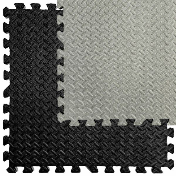 Напольное двустороннее покрытие GREY та BLACK 60*60cm*2cm (D) SW-00001843 991943846 фото