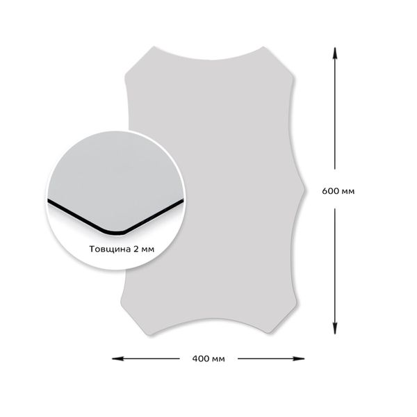 Дзеркало акрилове самоклеюче 400*600мм*2мм SW-00001521 991943613 фото