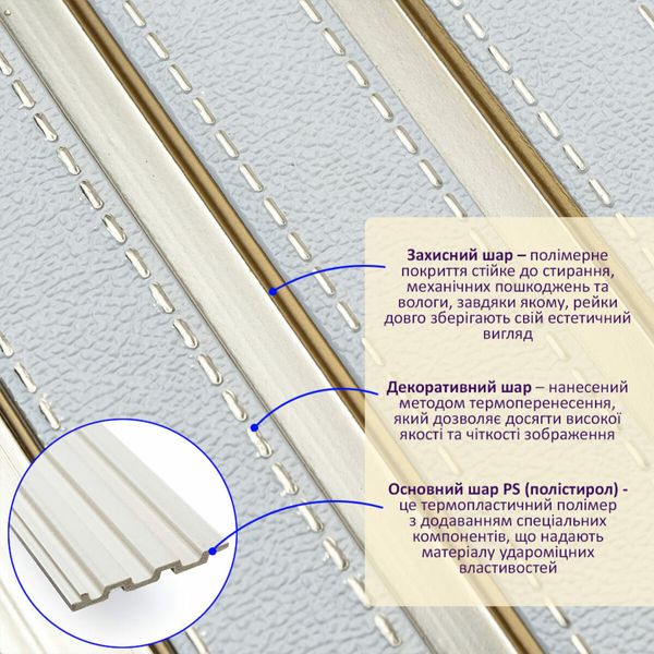 Декоративна PS рейка 2900*120*12мм (D) SW-00002130 991944116 фото