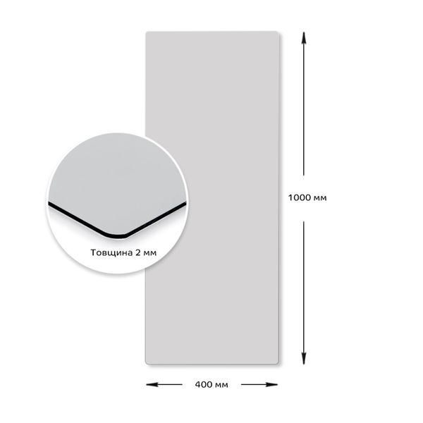 Дзеркало акрилове самоклеюче 400*1000мм*2мм SW-00001597 991943892 фото