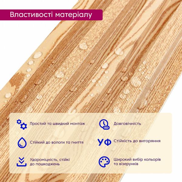 Декоративна стінова рейка сосна 3000*160*23мм (D) SW-00001526 991943640 фото