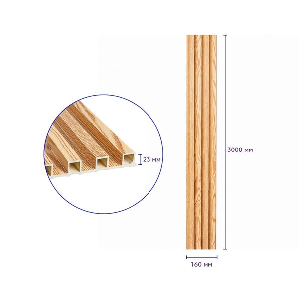 Декоративная стеновая рейка сосна 3000*160*23мм (D) SW-00001526 991943640 фото